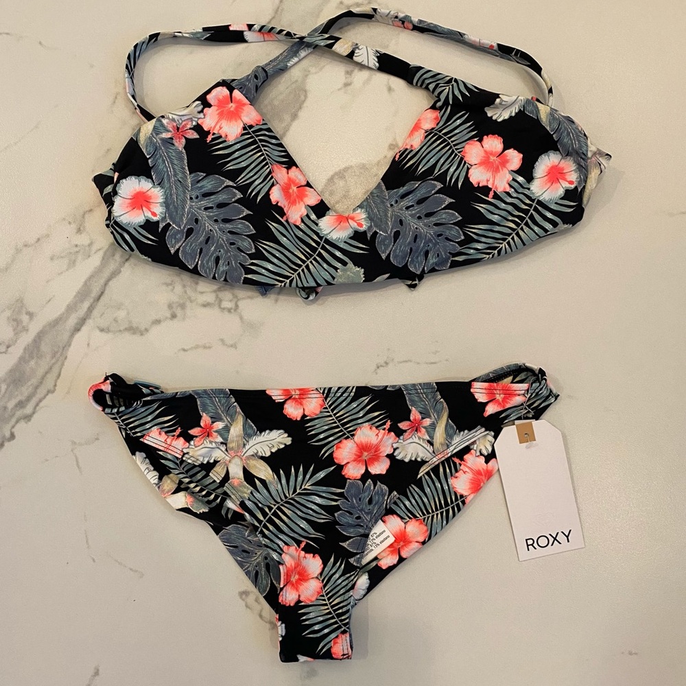 ROXY Bikini Top and Bottom. Brand New.